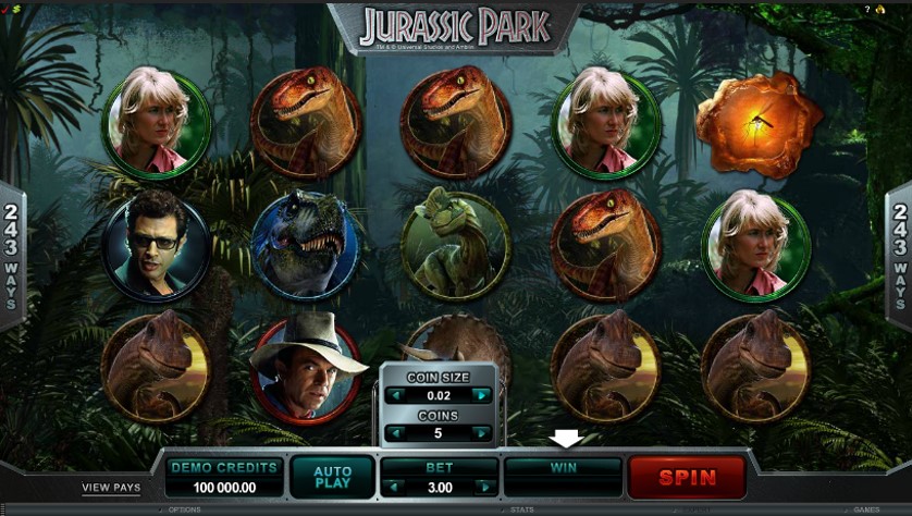 รีวิวสล็อต Jurassic Park ลุ้นโบนัสจากหนังสุดคลาสสิก  